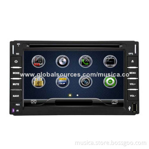 Standard double DIN DVD player with 6.2-inch screen